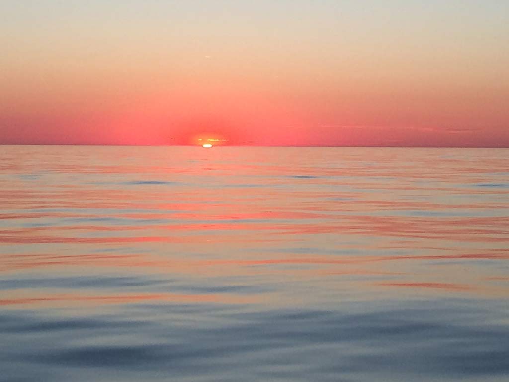 coucher de soleil sur la méditerranée